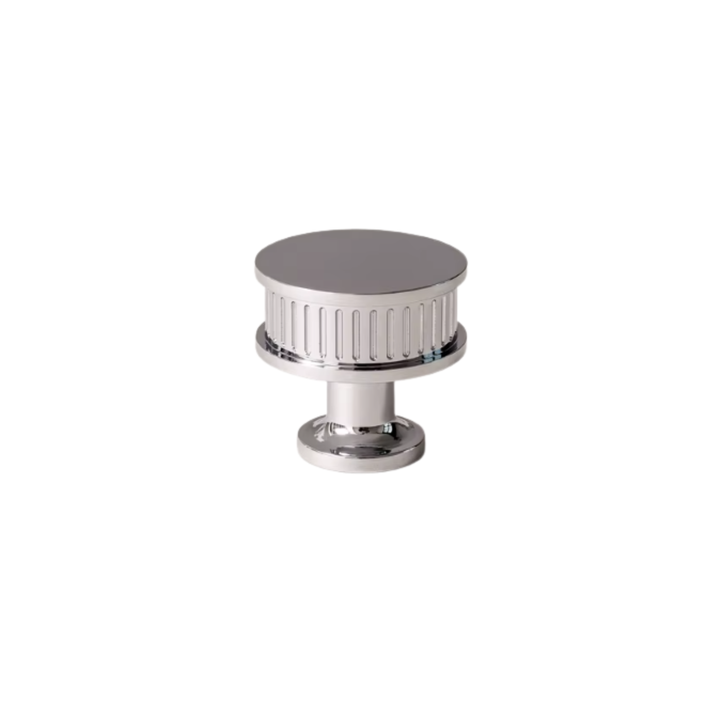 Fluted Knob — Polished Nickel
