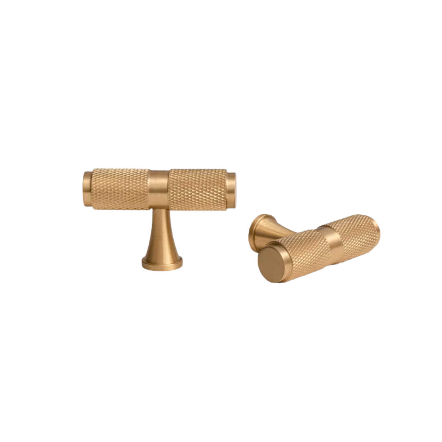 Knurled T-Knob — Brushed Gold